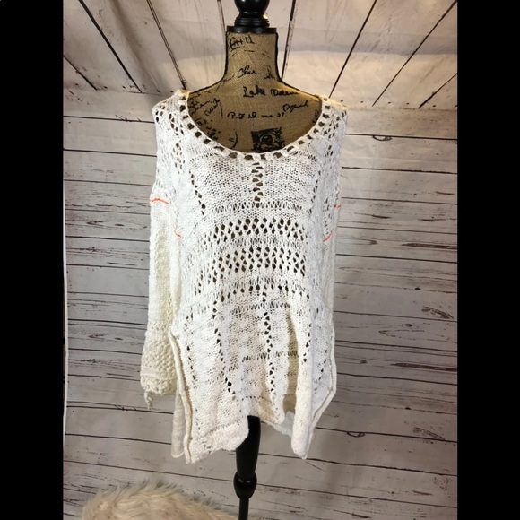 NWOT Free People Oversized Knit Pullover Sweater - Picture 3 of 7